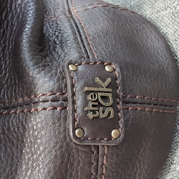 The Sak Sequoia Brown Pebbled Leather Hobo Bag, 11x13x4", EUC - Picture 12 of 12